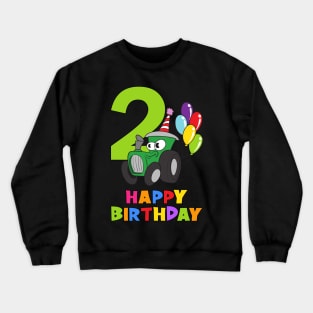 2nd Birthday Party 2 Year Old 2 Years Crewneck Sweatshirt